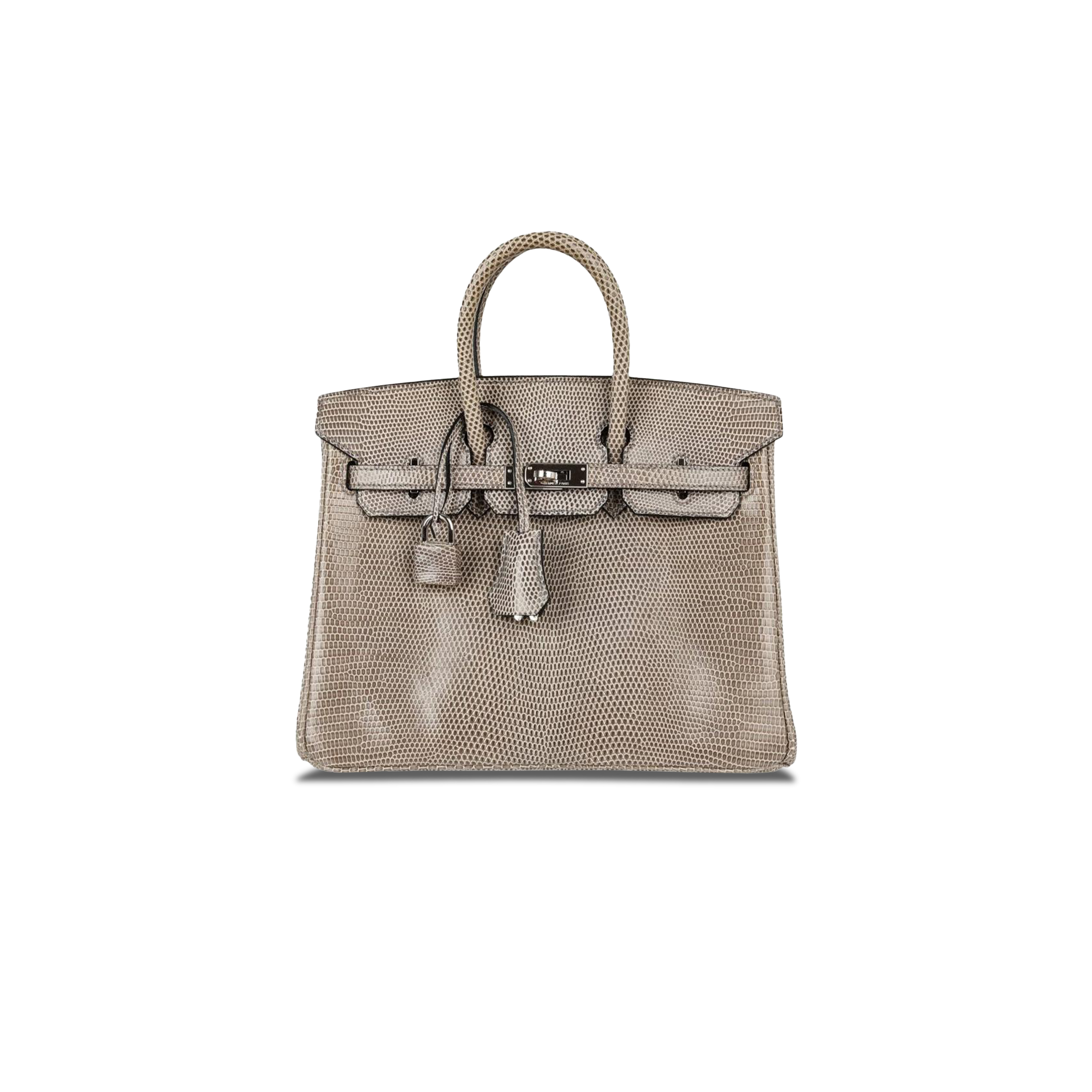H**mes master birkin 30 lizard elephant grey silver buckle h028352ca57 (30*22*16cm)